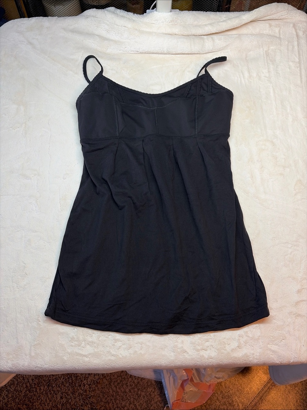 Lululemon Women’s Workout Solid Black Sport Bra Yoga Shirt Top Sz 10